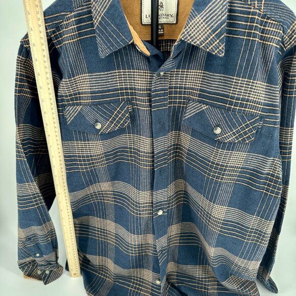 Legendary Whitetails Mens Flannel Plaid Button Up Shirt Size Large‎ Blue Brown - Picture 5 of 7
